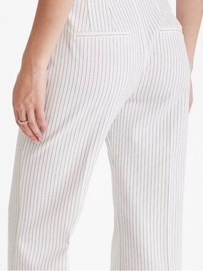 Express White Pinstripe Columnist Ankle Pants